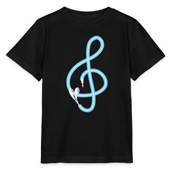 La musique est la clé - Musique - Son - Song - Paroles - T-shirt bio MINI CREATOR Stanley/Stella Enfant - noir - Devant - Mikhail (115cm)