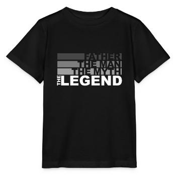 Father - The man, the myth - Stanley/Stella MINI CREATOR Kids’ T-Shirt - black - Front - Mikhail (115cm)