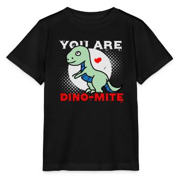 Vous êtes Dino-Mite - sort Dino - amour - T-shirt bio MINI CREATOR Stanley/Stella Enfant - noir - Devant - Mikhail (115cm)