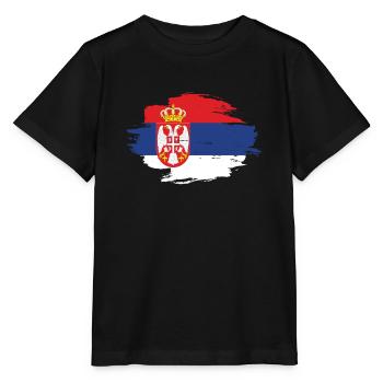 habitat flag love origin Serbia png - Stanley/Stella MINI CREATOR Kids’ T-Shirt - black - Front - Mikhail (115cm)