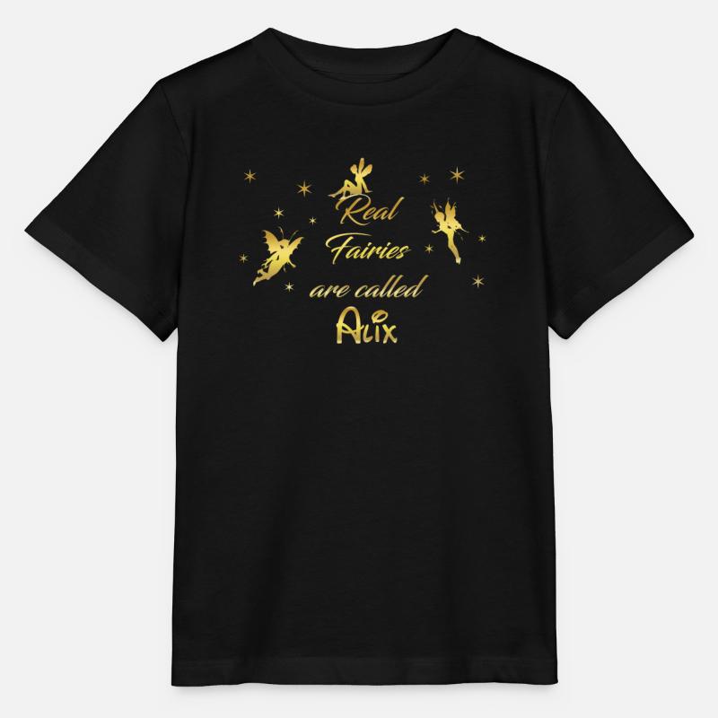fées de fée fée prénom nom Alix - T-shirt bio MINI CREATOR Stanley/Stella Enfant - noir
