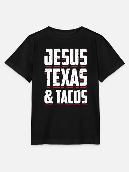 JESUS TEXAS & TACOS - Stanley/Stella Kinder T-Shirt MINI CREATOR  - Schwarz