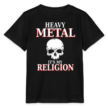 Heavy Metal - C'est ma religion - nation headbang - T-shirt bio MINI CREATOR Stanley/Stella Enfant - noir - Devant - Mikhail (115cm)