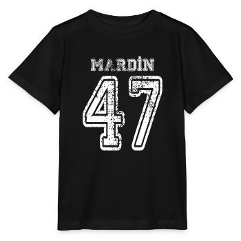 47 Mardin Turkish license plate as a gift - Stanley/Stella MINI CREATOR Kids’ T-Shirt - black - Front - Mikhail (115cm)