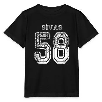 58 Sivas Turkish license plate as a gift - Stanley/Stella MINI CREATOR Kids’ T-Shirt - black - Front - Mikhail (115cm)