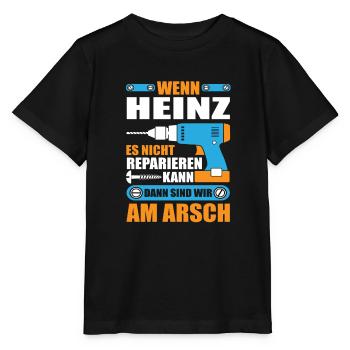 HEINZ Name Geschenk Reparatur reparieren - Stanley/Stella Kinder T-Shirt MINI CREATOR  - Schwarz - Vorne - Mikhail (115cm)