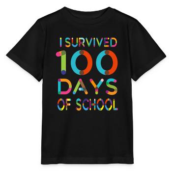 J'ai survécu 100 jours de l'école - T-shirt bio MINI CREATOR Stanley/Stella Enfant - noir - Devant - Mikhail (115cm)