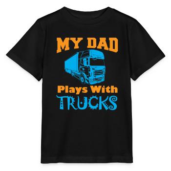 Kinder Geschenkidee LKW - Stanley/Stella Kinder T-Shirt MINI CREATOR  - Schwarz - Vorne - Mikhail (115cm)