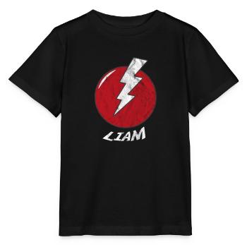Blitz Name Shirt Superhero Superhero Liam - Stanley/Stella MINI CREATOR Kids’ T-Shirt - black - Front - Mikhail (115cm)