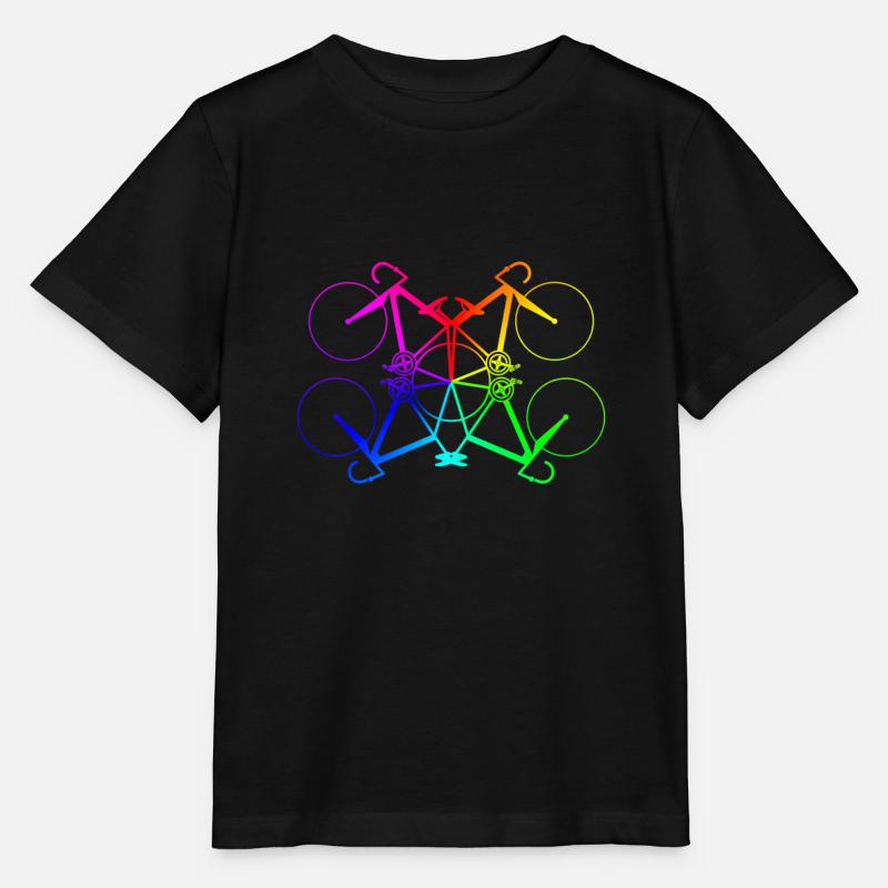 vélos Rainbow - Route cadeau Fixie - T-shirt bio MINI CREATOR Stanley/Stella Enfant - noir
