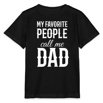 Père - Fête des Pères - Journée Hommes - Cadeau - T-shirt bio MINI CREATOR Stanley/Stella Enfant - noir - Devant - Mikhail (115cm)