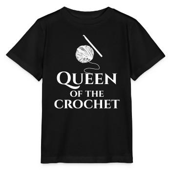 Häkeln - Häkelei - Handarbeit - Nadel - Königin - Stanley/Stella Kinder T-Shirt MINI CREATOR  - Schwarz - Vorne - Mikhail (115cm)