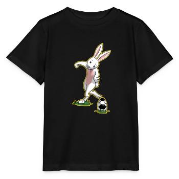 Ich liebe Fussball Ostern Osterhase Geschenk - Stanley/Stella Kinder T-Shirt MINI CREATOR  - Schwarz - Vorne - Mikhail (115cm)