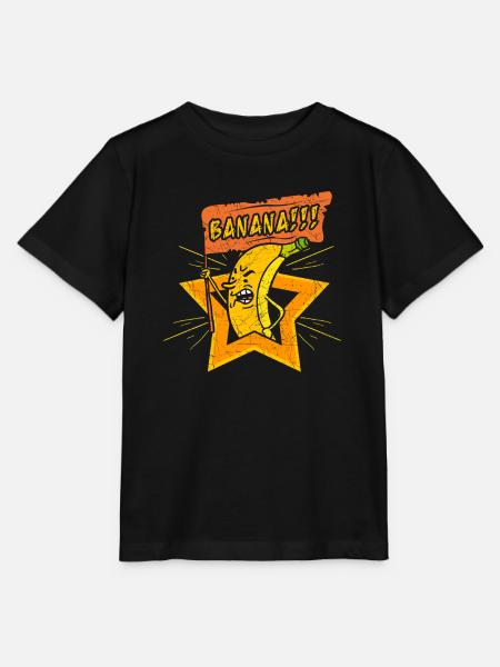Banana - Banana Riot - Stanley/Stella MINI CREATOR Kids’ T-Shirt - black