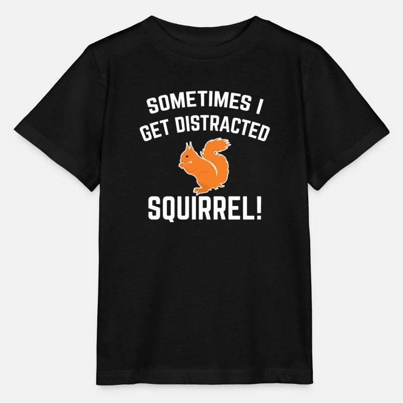 Eichhörnchen Tshirt Geschenk Tierfreunde Lustig - Stanley/Stella Kinder T-Shirt MINI CREATOR  - Schwarz