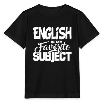 École Sujet École Cadeau Cadeau Sujet Anglais - T-shirt bio MINI CREATOR Stanley/Stella Enfant - noir - Devant - Mikhail (115cm)