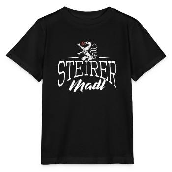 Steirer Madl Steirermadl Steiermark Frauen Mädchen - Stanley/Stella Kinder T-Shirt MINI CREATOR  - Schwarz - Vorne - Mikhail (115cm)