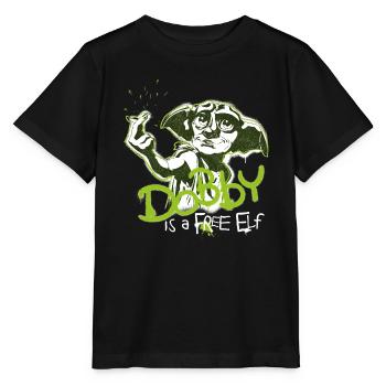 Harry Potter Dobby Est Un Elfe Libre - T-shirt bio MINI CREATOR Stanley/Stella Enfant - noir - Devant - Mikhail (115cm)