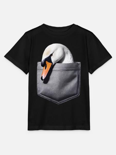 Schwan - Stanley/Stella Kinder T-Shirt MINI CREATOR  - Schwarz