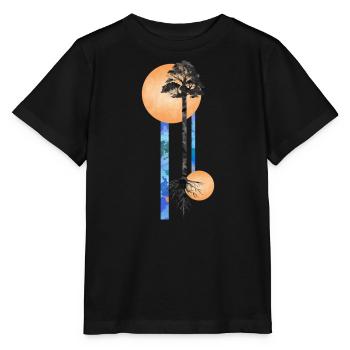 Long Watercolor tree - Stanley/Stella Kinder T-Shirt MINI CREATOR  - Schwarz - Vorne - Mikhail (115cm)