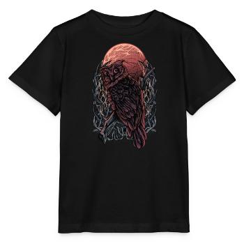 Eule im Blutmond - Stanley/Stella Kinder T-Shirt MINI CREATOR  - Schwarz - Vorne - Mikhail (115cm)