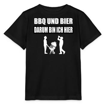BBQ - Stanley/Stella Kinder T-Shirt MINI CREATOR  - Schwarz - Vorne - Mikhail (115cm)