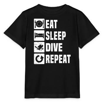 Tauchen Diver Free Dive Diving Herren Scuba Diver - Stanley/Stella Kinder T-Shirt MINI CREATOR  - Schwarz - Vorne - Mikhail (115cm)