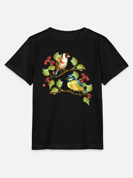 Vögel - Stanley/Stella Kinder T-Shirt MINI CREATOR - Schwarz