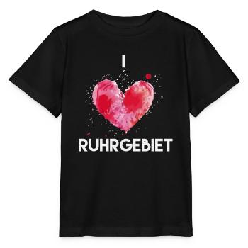 I love Ruhrgebiet heart outfit for mining fan - Stanley/Stella MINI CREATOR Kids’ T-Shirt - black - Front - Mikhail (115cm)
