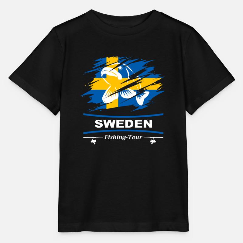 Pêche en Suède - T-shirt bio MINI CREATOR Stanley/Stella Enfant - noir
