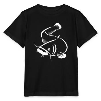 Catfish - catfish fishing - Stanley/Stella MINI CREATOR Kids’ T-Shirt - black - Front - Mikhail (115cm)