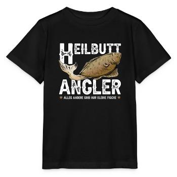 Heilbutt Angler - Stanley/Stella Kinder T-Shirt MINI CREATOR  - Schwarz - Vorne - Mikhail (115cm)