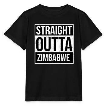 Straight Outta Zimbabwe! | Bestes Land - Stanley/Stella Kinder T-Shirt MINI CREATOR  - Schwarz - Vorne - Mikhail (115cm)