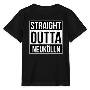 Straight Outta Neukölln! | Berlin Shirt - Stanley/Stella Kinder T-Shirt MINI CREATOR  - Schwarz - Vorne - Mikhail (115cm)