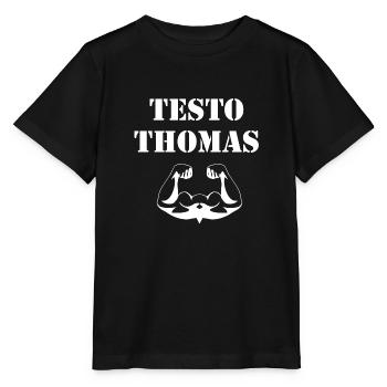 Fun shirt Testo Thomas-Lacher guaranteed! gift - Stanley/Stella MINI CREATOR Kids’ T-Shirt - black - Front - Mikhail (115cm)