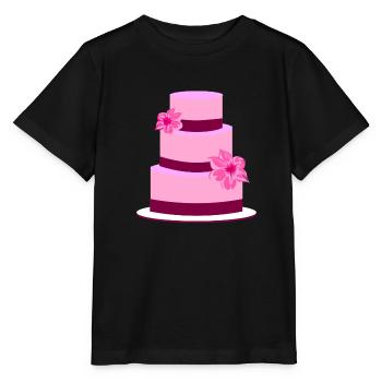 Torte Hochzeit Hochzeitstorte Blumen Geschenkidee - Stanley/Stella Kinder T-Shirt MINI CREATOR  - Schwarz - Vorne - Mikhail (115cm)