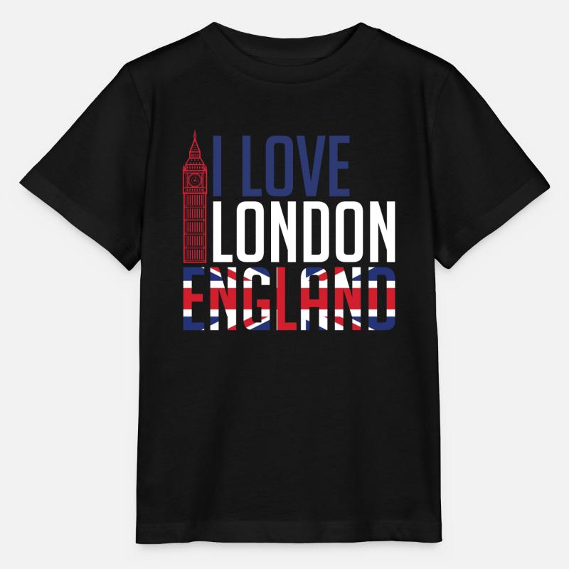 J'aime Londres Angleterre - T-shirt bio MINI CREATOR Stanley/Stella Enfant - noir
