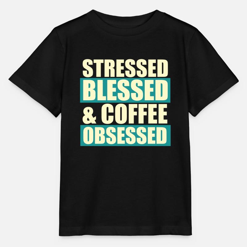 stressé béni - T-shirt bio MINI CREATOR Stanley/Stella Enfant - noir