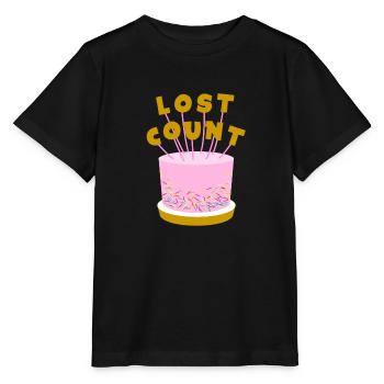 Lost Count Birthday Cake - Stanley/Stella MINI CREATOR Kids’ T-Shirt - black - Front - Mikhail (115cm)