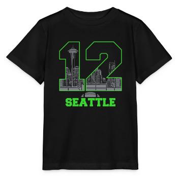 Twelve Seattle 12 Seattle - T-shirt bio MINI CREATOR Stanley/Stella Enfant - noir - Devant - Mikhail (115cm)