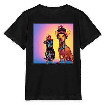 Pop Art - T-shirt bio MINI CREATOR Stanley/Stella Enfant - noir - Devant - Mikhail (115cm)