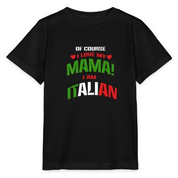 Italian Italian accent Italian Mama - Stanley/Stella MINI CREATOR Kids’ T-Shirt - black - Front - Mikhail (115cm)