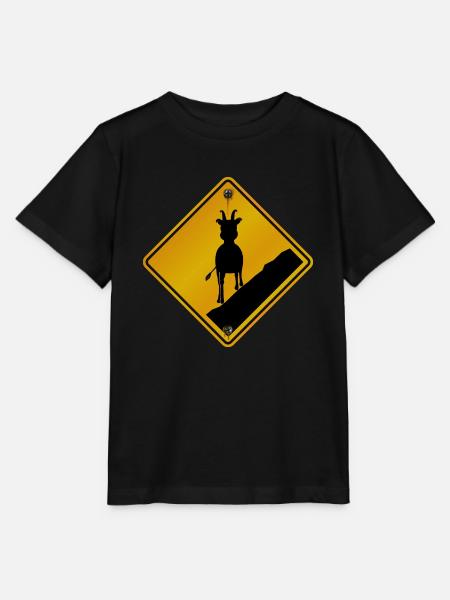 Danger roadsign traversee von dahu - Stanley/Stella Kinder T-Shirt MINI CREATOR - Schwarz