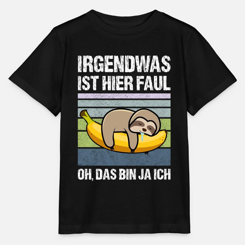 dicton paresseux | Quelque chose de louche | Humour de bureau - T-shirt bio MINI CREATOR Stanley/Stella Enfant - noir