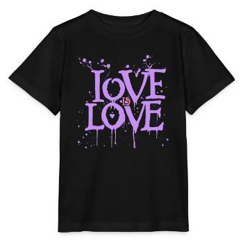 L’amour c’est l’amour : la fierté LGBT pour les amoureux - T-shirt bio MINI CREATOR Stanley/Stella Enfant - noir - Devant - Mikhail (115cm)