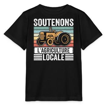 Soutenons L'agriculture Locale - T-shirt bio MINI CREATOR Stanley/Stella Enfant - noir - Devant - Mikhail (115cm)
