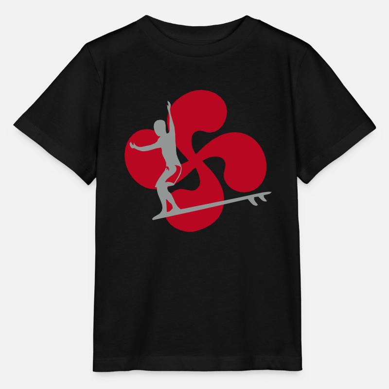 Surf basque - T-shirt bio MINI CREATOR Stanley/Stella Enfant - noir