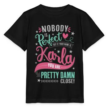 Karla Name Namenstag Spruch Geschenk Mädchen - Stanley/Stella Kinder T-Shirt MINI CREATOR  - Schwarz - Vorne - Mikhail (115cm)