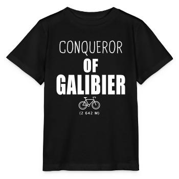 Eroberer der Galibier Radsportalpen - Stanley/Stella Kinder T-Shirt MINI CREATOR  - Schwarz - Vorne - Mikhail (115cm)