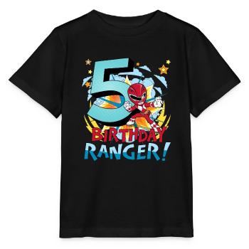 Power Rangers Motif D'Anniversaire 5 Ans - T-shirt bio MINI CREATOR Stanley/Stella Enfant - noir - Devant - Mikhail (115cm)